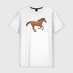 Мужская slim-футболка Мустанг лошадка