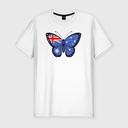Мужская slim-футболка Австралия бабочка
