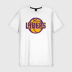 Мужская slim-футболка Lakers ball
