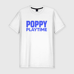 Мужская slim-футболка Поппи Плэйтайм лого