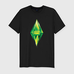 Футболка slim-fit Знак персонажа Симс, цвет: черный
