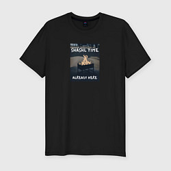 Футболка slim-fit Время шашлыка, цвет: черный