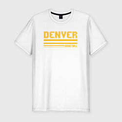 Мужская slim-футболка Basketball Denver