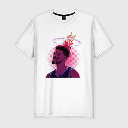 Футболка slim-fit Jimmy Butler on fire, цвет: белый