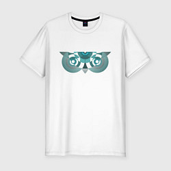 Мужская slim-футболка Геометрическая сова