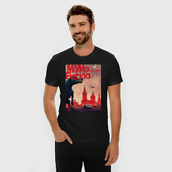 Футболка slim-fit MoMo - динозавр в Москве, цвет: черный — фото 2