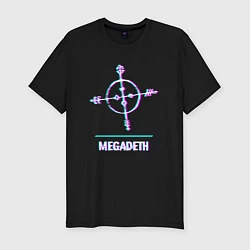 Футболка slim-fit Megadeth glitch rock, цвет: черный
