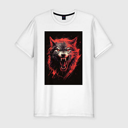 Футболка slim-fit Red wolf, цвет: белый