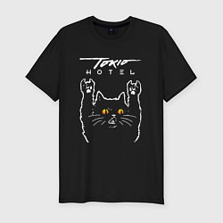 Футболка slim-fit Tokio Hotel rock cat, цвет: черный