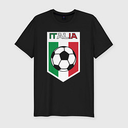 Футболка slim-fit Футбол Италии, цвет: черный