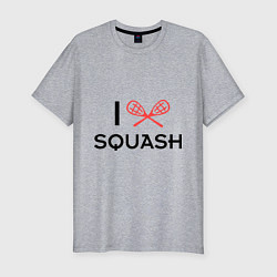 Футболка slim-fit I Love Squash, цвет: меланж