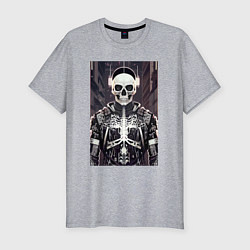 Мужская slim-футболка Cyber-skull - neural network