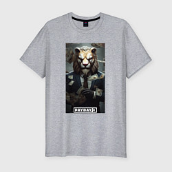 Мужская slim-футболка Payday 3 lion