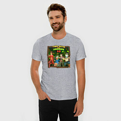 Футболка slim-fit Two Guys & Zombies 3D - Общий сбор гайсов, цвет: меланж — фото 2