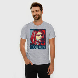 Футболка slim-fit Nirvana - Kurt Cobain, цвет: меланж — фото 2