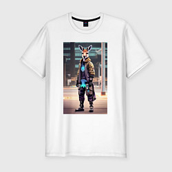 Мужская slim-футболка Кенга на своём районе - Бронкс - Нью-Йорк
