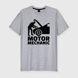 Мужская slim-футболка Motor mechanic
