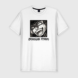 Футболка slim-fit Berserk Brazilian Phonk, цвет: белый