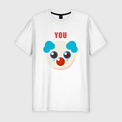 Футболка slim-fit You clown, цвет: белый