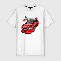 Футболка slim-fit Lancer Evolution 8, цвет: белый