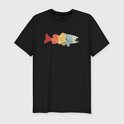 Мужская slim-футболка Color fish
