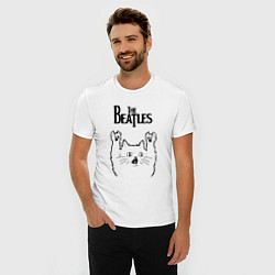 Футболка slim-fit The Beatles - rock cat, цвет: белый — фото 2