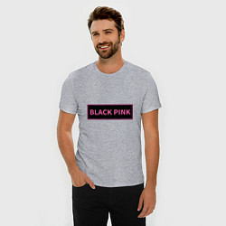 Футболка slim-fit Логотип Блек Пинк, цвет: меланж — фото 2