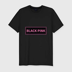 Футболка slim-fit Логотип Блек Пинк, цвет: черный