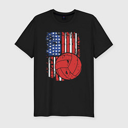 Мужская slim-футболка Volleyball USA
