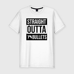 Мужская slim-футболка Straight outta bullets