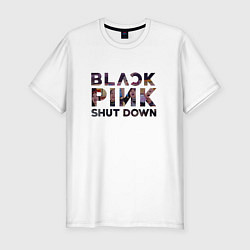Мужская slim-футболка Blackpink logo Jisoo Lisa Rose Jennie