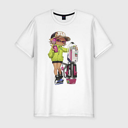 Футболка slim-fit Inkling girl, цвет: белый