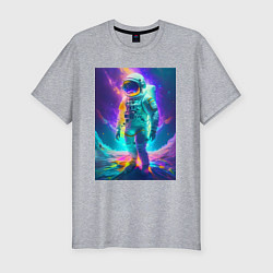 Мужская slim-футболка Сон астронавта - нейросеть
