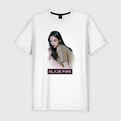 Мужская slim-футболка Jennie Blackpink