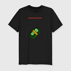 Мужская slim-футболка Доллары из майнкрафта