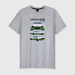 Мужская slim-футболка Jaguar постер обложка журнала