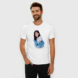 Футболка slim-fit Jennie Kim Kpop, цвет: белый — фото 2