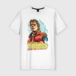 Мужская slim-футболка Michael J Fox