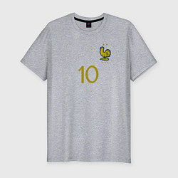 Мужская slim-футболка Килиан Мбаппе ЧМ 2022 сборная Франции