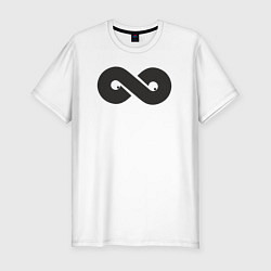 Мужская slim-футболка Number 008 - бесконечность