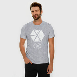 Футболка slim-fit EXO лого, цвет: меланж — фото 2