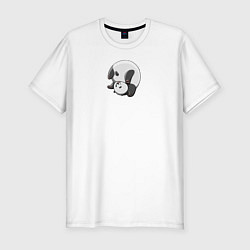 Мужская slim-футболка Панда вверх ногами
