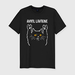 Мужская slim-футболка Avril Lavigne rock cat