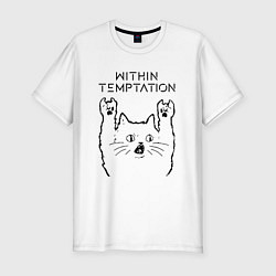 Мужская slim-футболка Within Temptation - rock cat