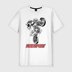 Мужская slim-футболка Motosport girl