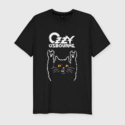 Мужская slim-футболка Ozzy Osbourne rock cat
