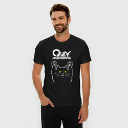 Футболка slim-fit Ozzy Osbourne rock cat, цвет: черный — фото 2
