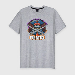 Футболка slim-fit Pirates team, цвет: меланж