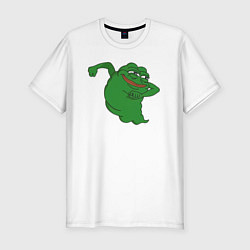 Мужская slim-футболка Лягушонок Пепе призрак