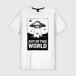 Мужская slim-футболка Out of this world